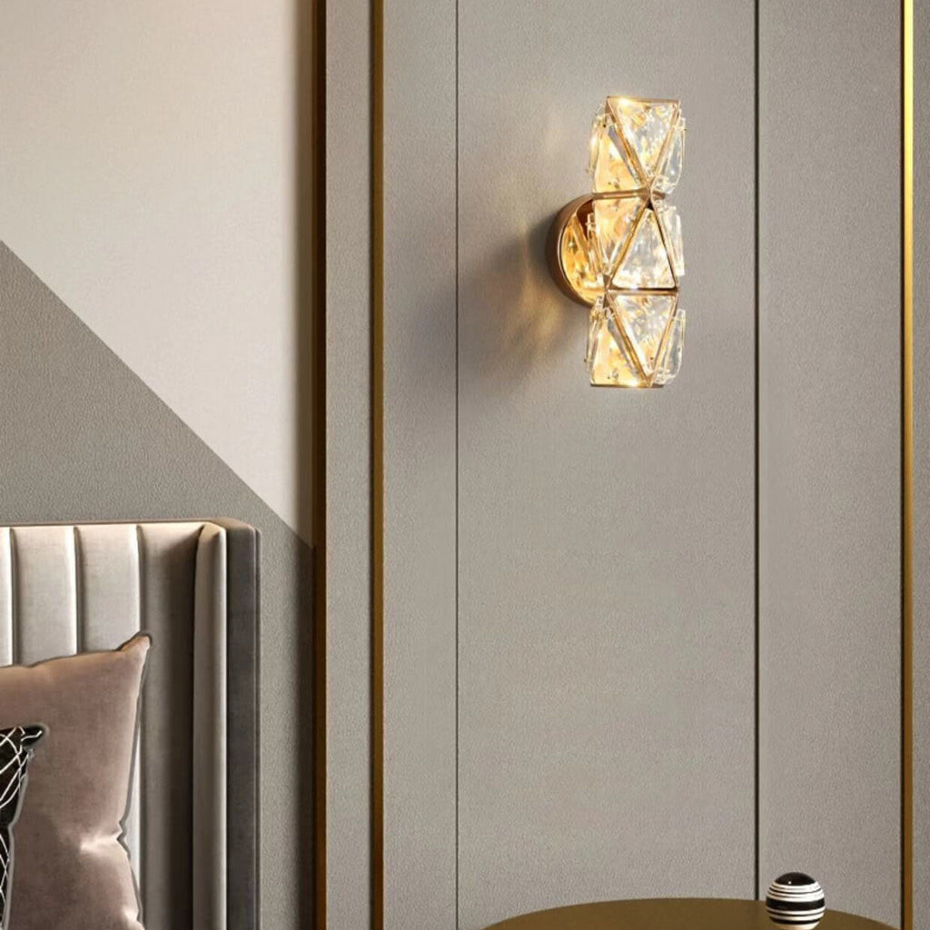 Gold Crystal Diamond Texture Wall Lamp