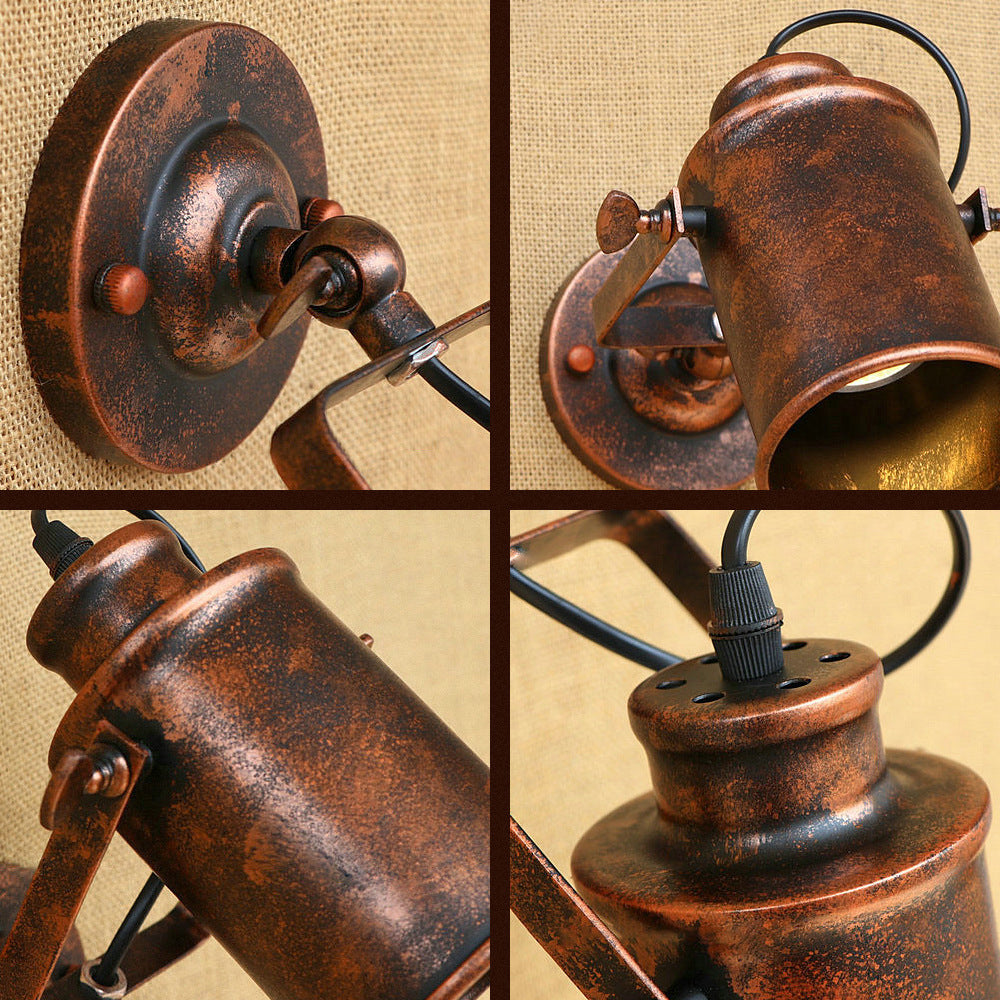 Rust Cylinder Wall Lamp
