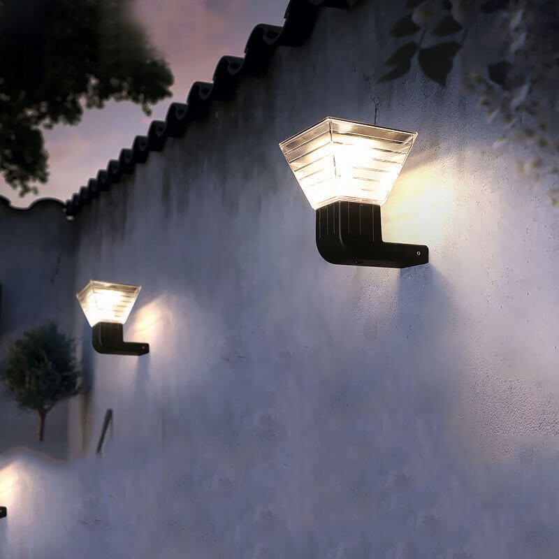 Square Black Aluminum Plastic Outdoor Light