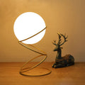 Spiral Circle Glass Ball Table Lamp