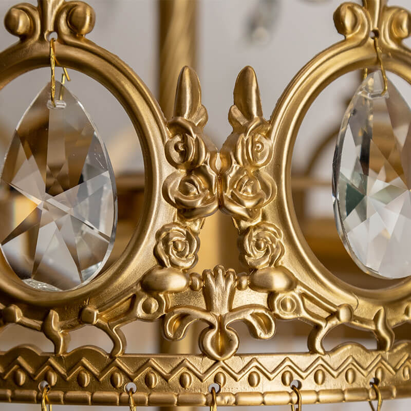 Crown Crystal Tassel Wall Lamp