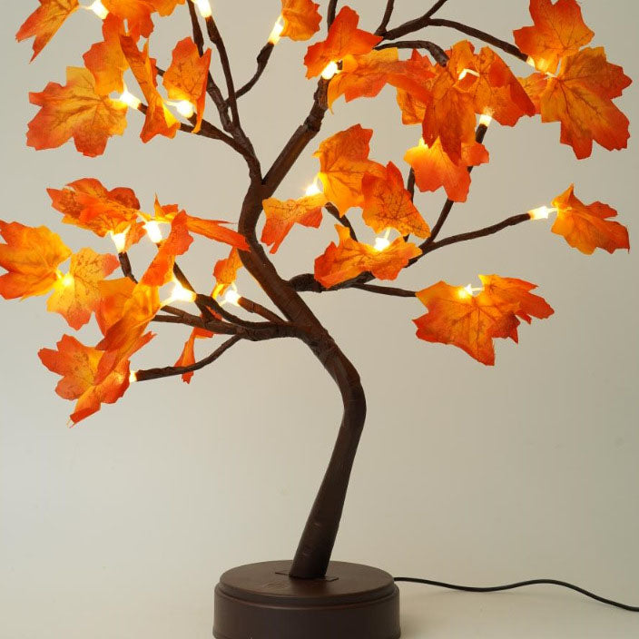 Christmas Plastic Maple Leaf Table Lamp