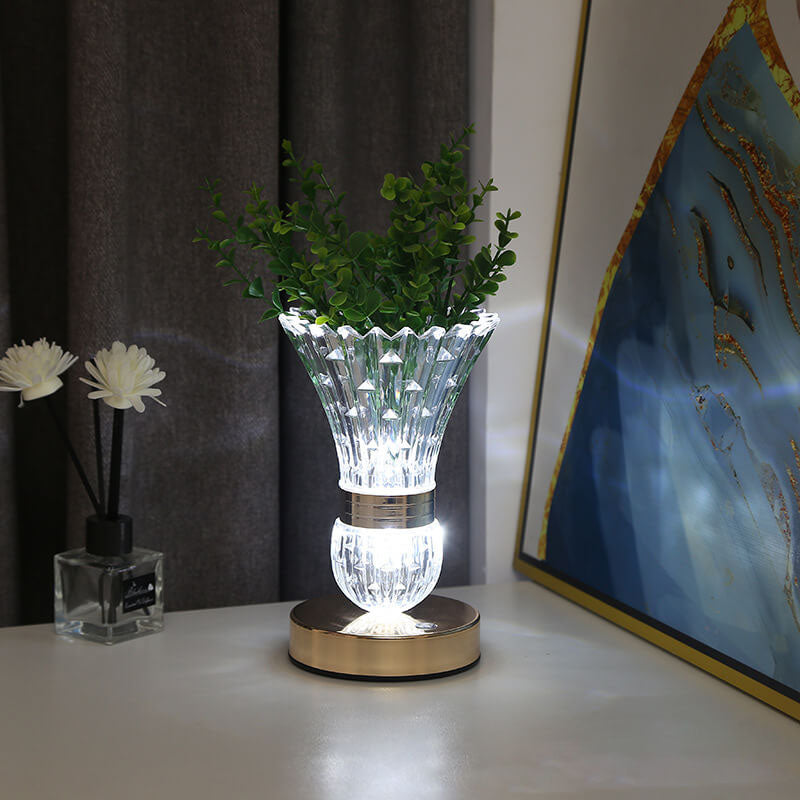 Acrylic Vase Shape Hardware Table Lamp