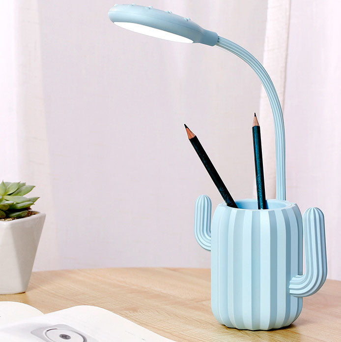 Children's Plastic Cactus Pencil Table Lamp
