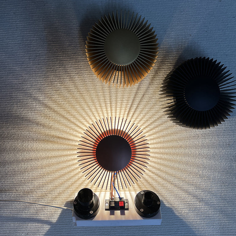 Aluminum Round Sun Flower Wall Lamp