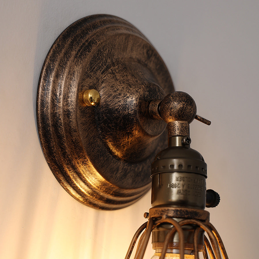 Cage Iron Living Room Wall Lamp