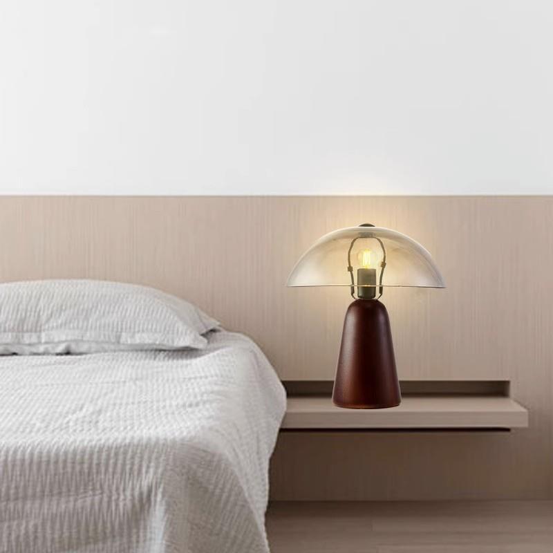 Eclectic Clear Glass Dome Table Lamp
