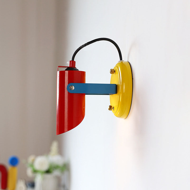 Iron Geometric Cylinder Living Wall Lamp