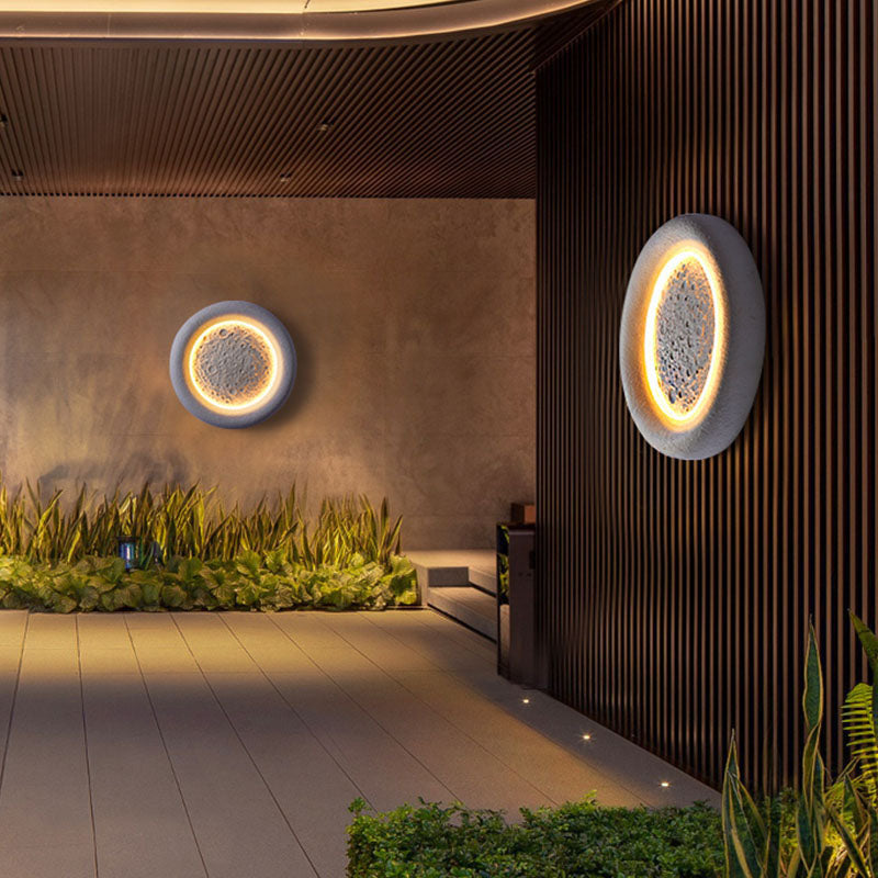 Concrete Imitation Moon Texture Wall Lamp