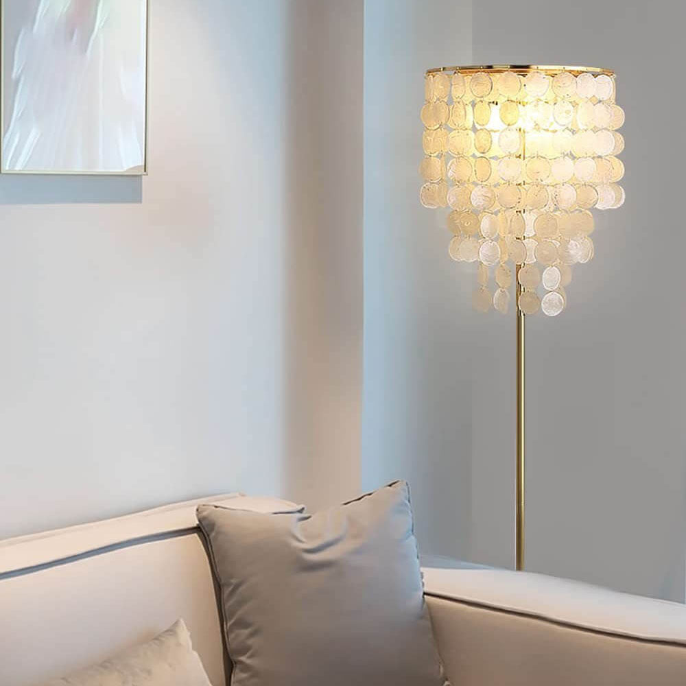 Seashell Column Floor Lamp