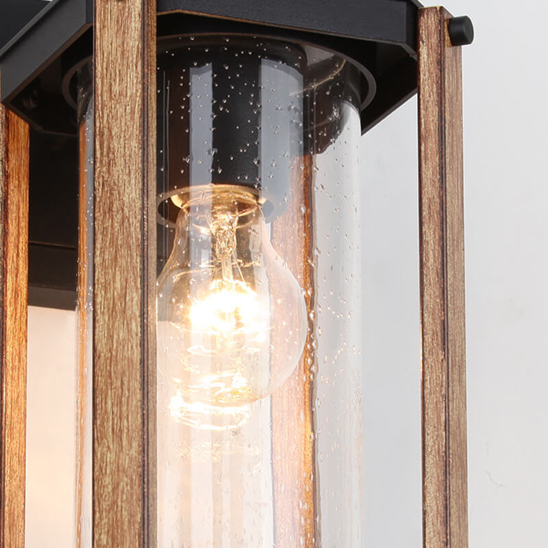 Rectangle Aluminum Iron Glass Outdoor Light