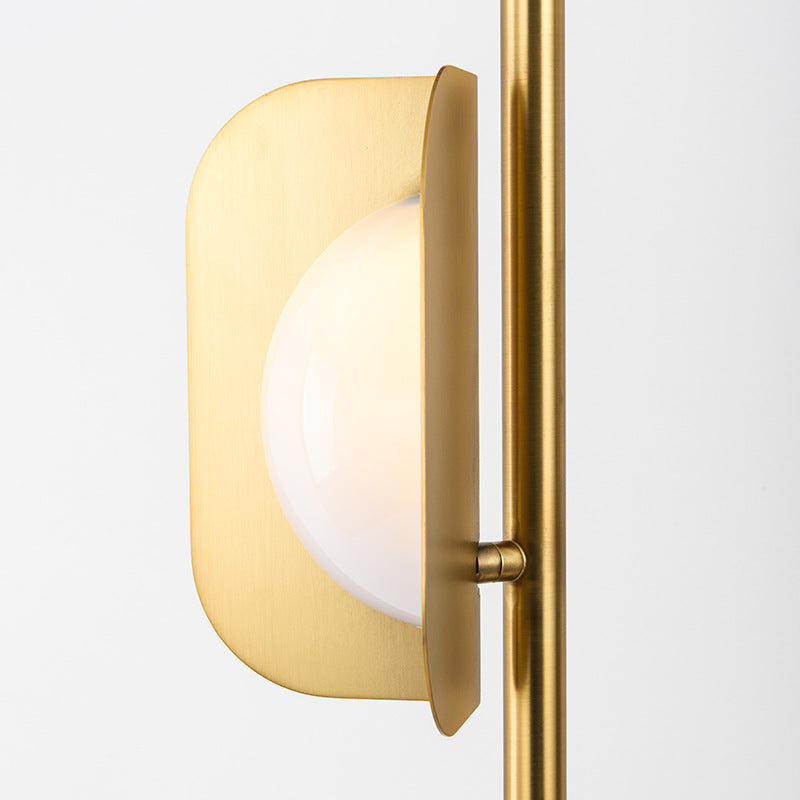 Folding Square Metal Marble 3-Light Floor Lamp