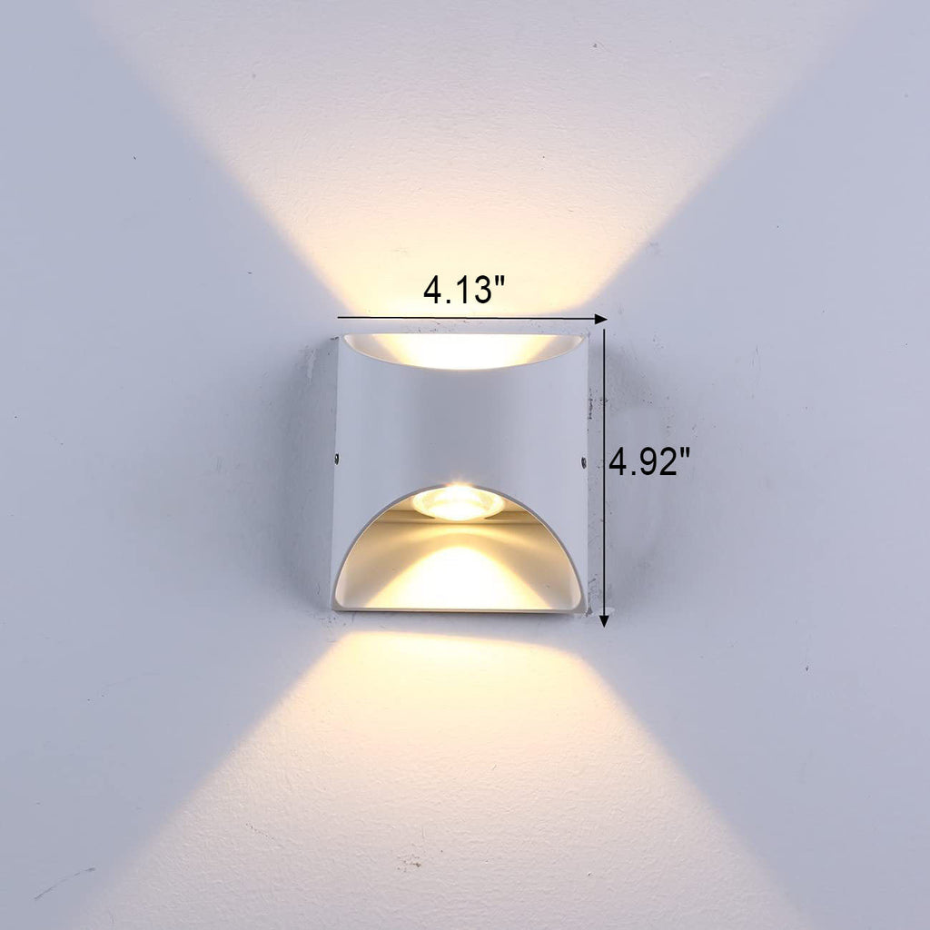 Solid Color Aluminum Square Outdoor Light