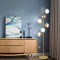 Round Ball Metal Glass 6-Light Floor Lamp