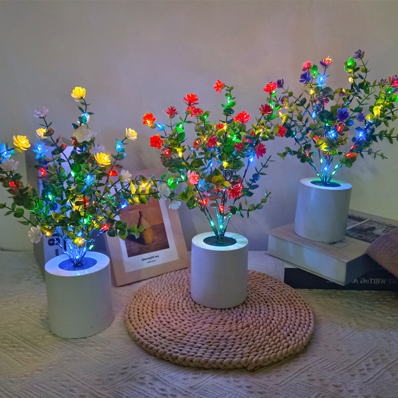 Plastic Flower Lotus Living Table Lamp