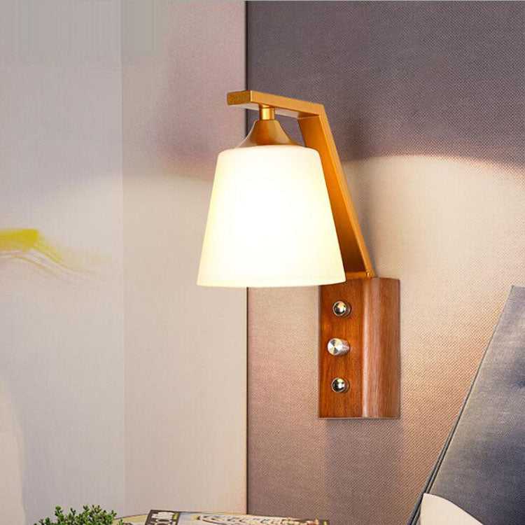 Antler Square Cylinder Wood Wall Lamp