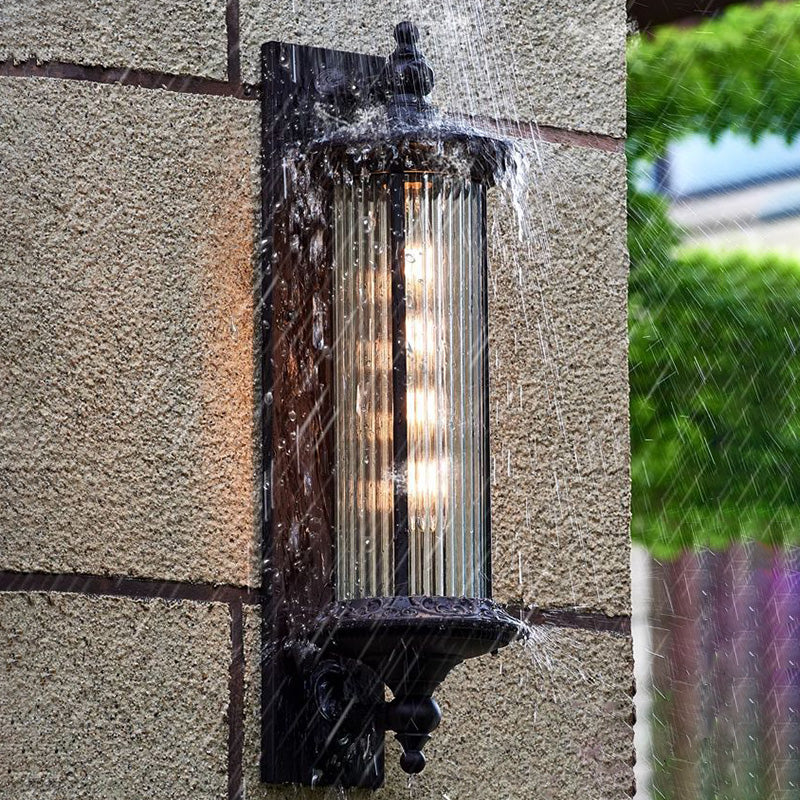 Aluminum Glass Cylinder Garden Outdoor Light