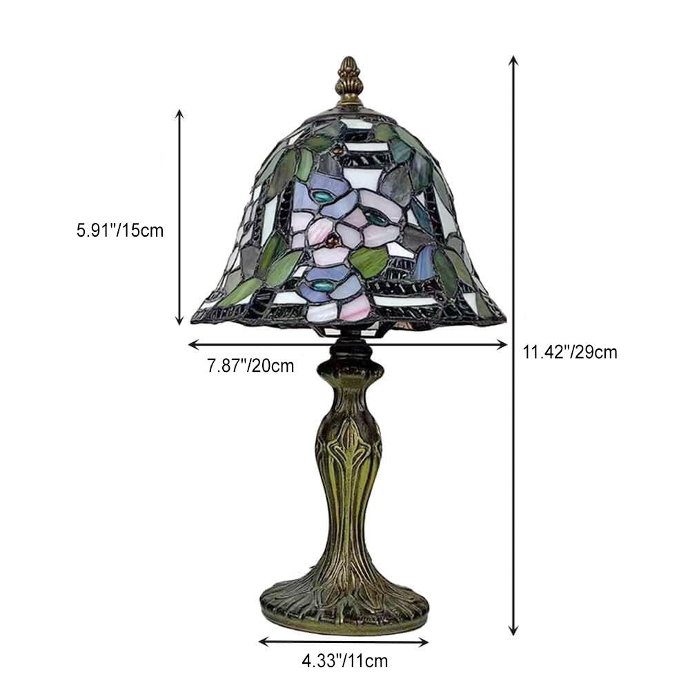 Flower Cup Alloy Stained Table Lamp