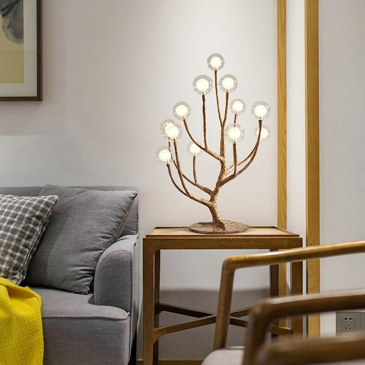 Twig Orb Resin Hardware 12-Light Table Lamp