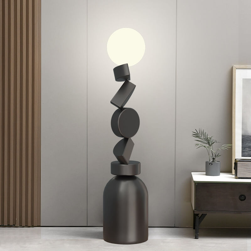 Geometric Blocks Stacked Iron Floor Lamp