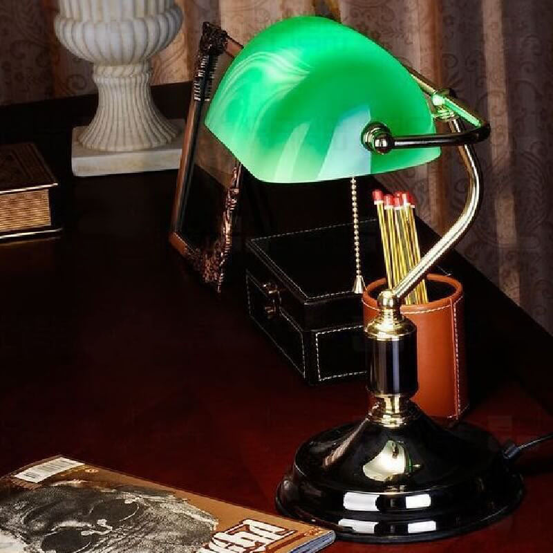 Metal Glass Eye Protection Table Lamp