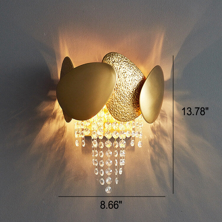 Crystal Tassel Gold 2/3 2-Light Wall Lamp