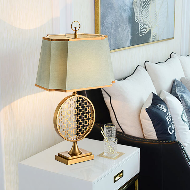 Fabric Circle Table Lamp