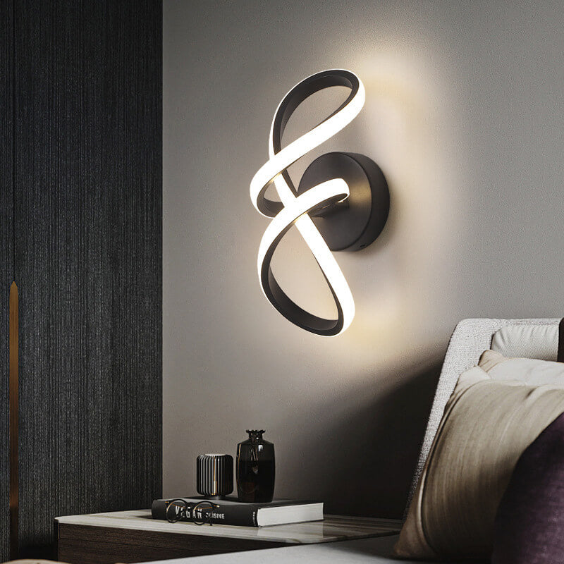 Twisted Line Shape Aluminum Wall Lamp