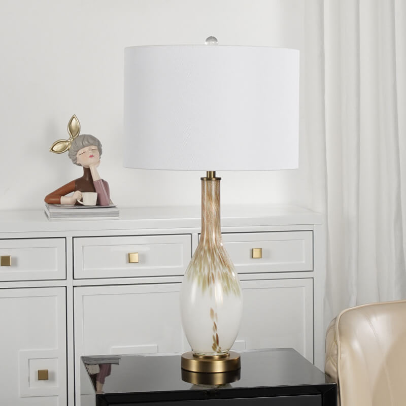 Flowing Gold Glazed Glass Table Lamp
