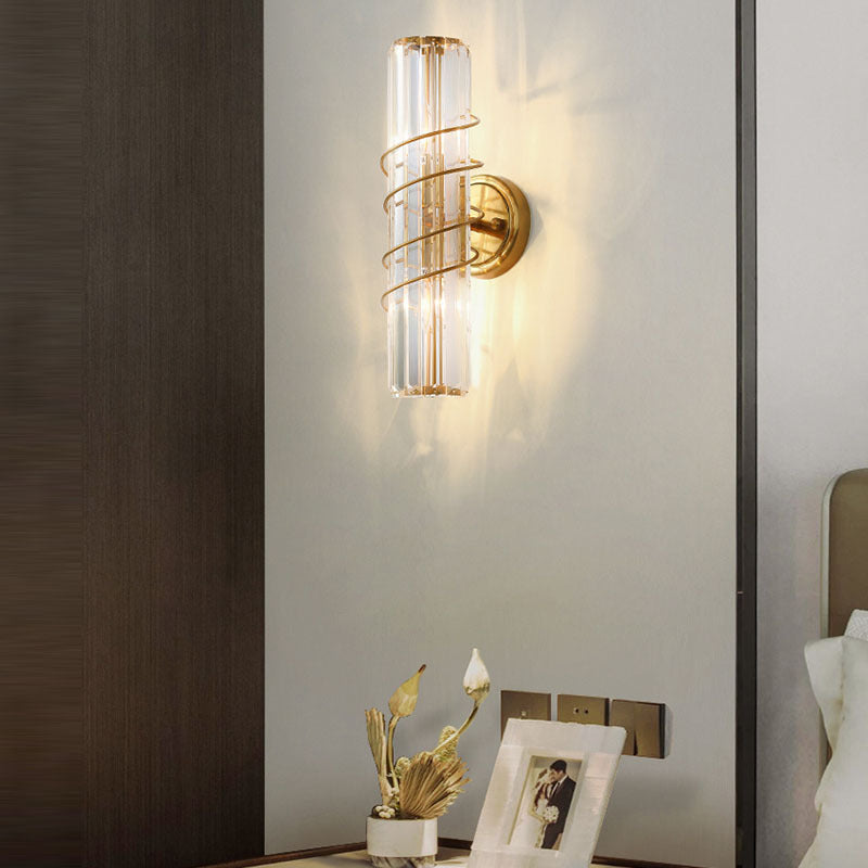 Crystal Column 2-Light Wall Lamp