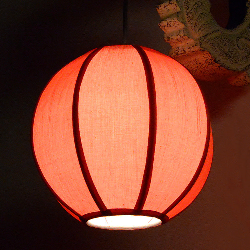 Classical Fabric Lantern Resin Wall Lamp