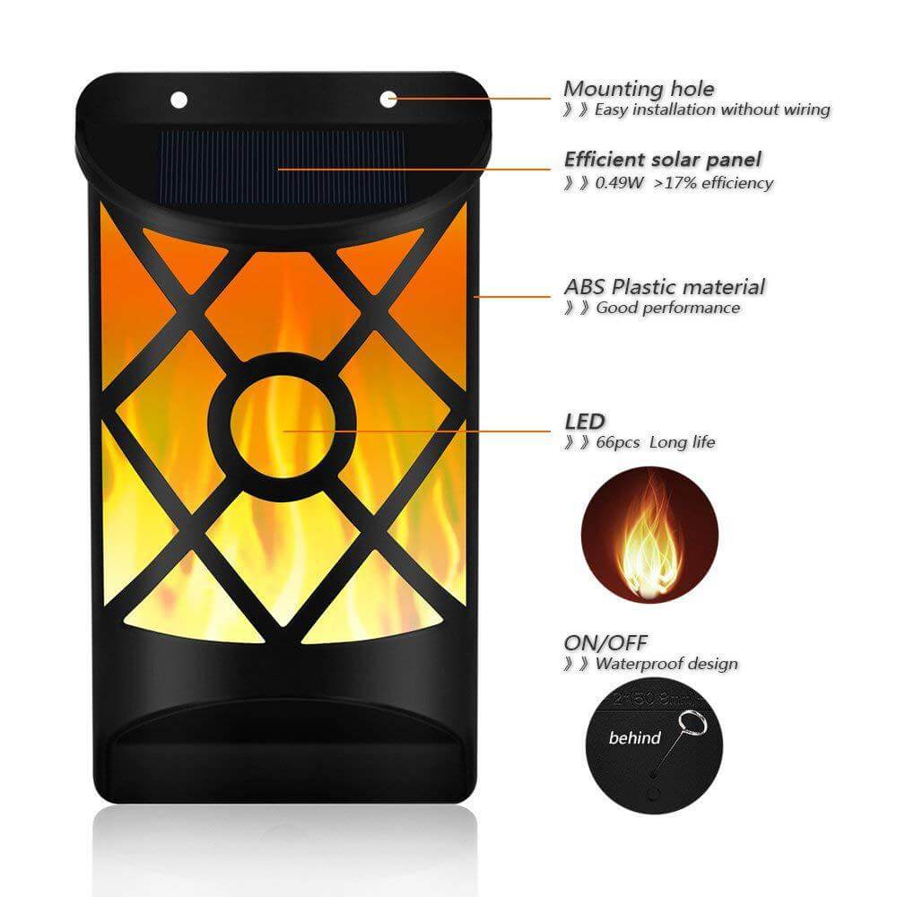Flame Half Column Sensor Outdoor Light