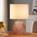 Drum Fabric Rhombus Ball Table Lamp