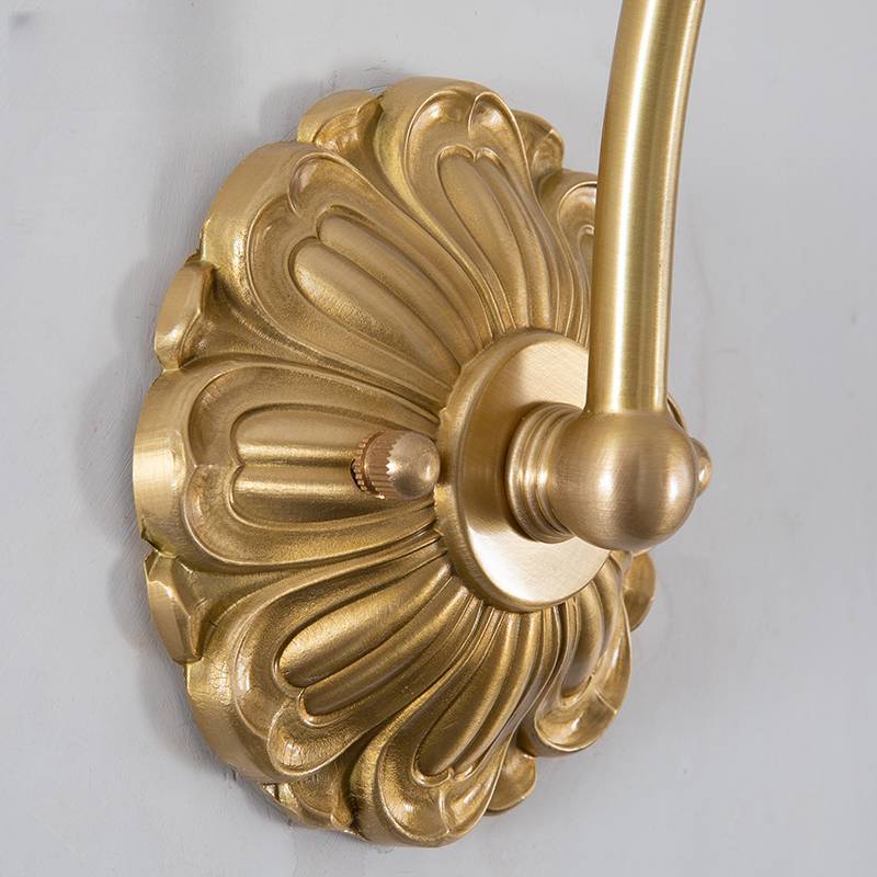 Floral Copper Glass Wall Lamp