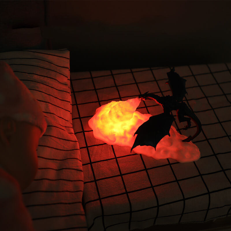 3D Printed Volcano Dragon Table Lamp