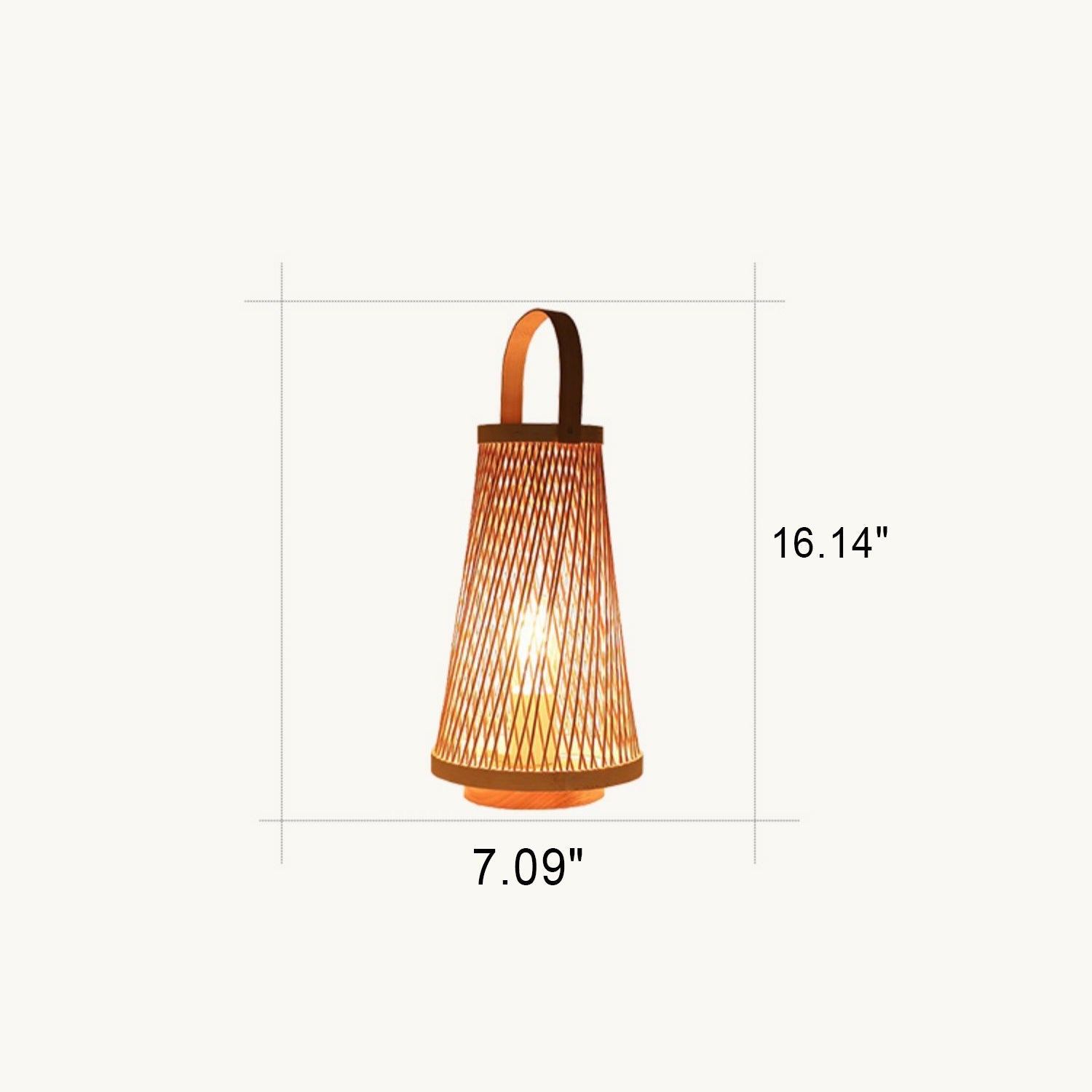 Bamboo Weaving Lantern Portable Table Lamp