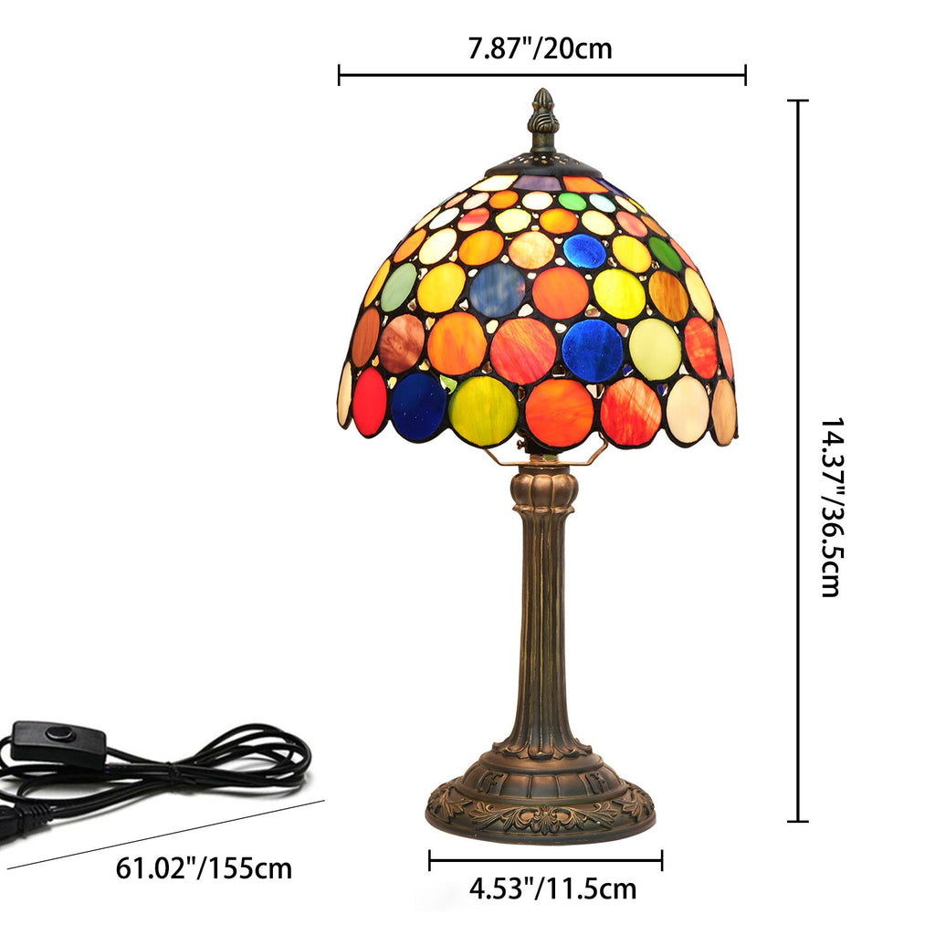 Resin Glass Dome Round Table Lamp