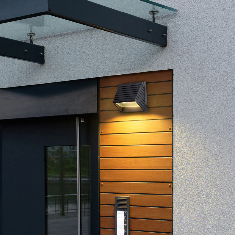 Striped Trapezoidal Patio Outdoor Light