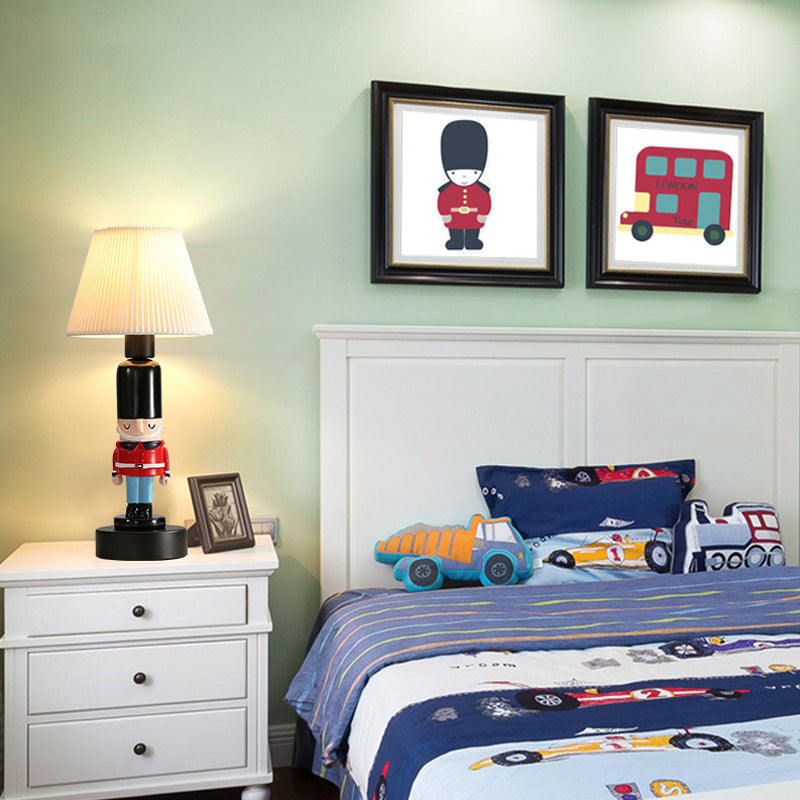 Soldier Resin Fabric Cone Table Lamp