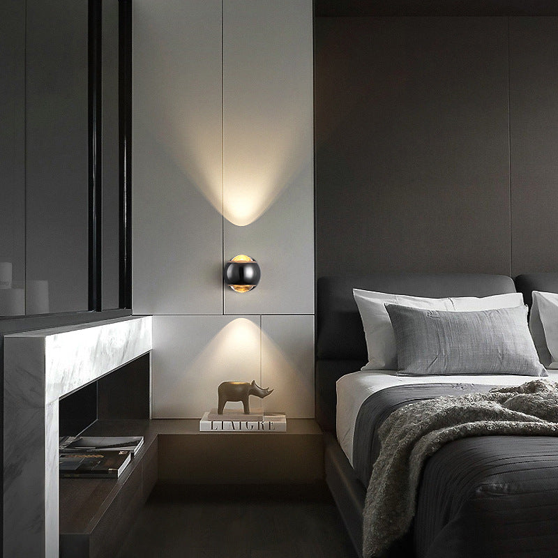 Aluminum Semicircle Up Down Wall Lamp