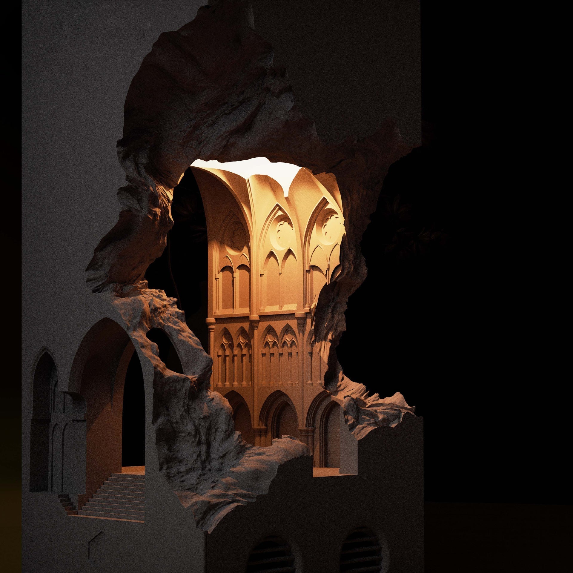 Notre Dame Cement Melting Table Lamp