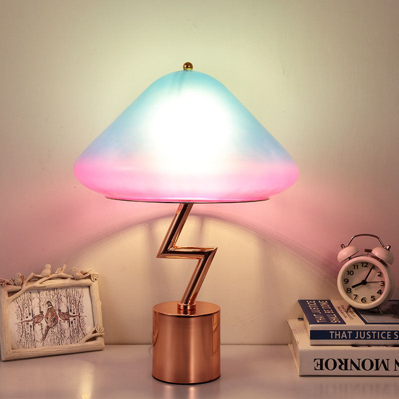 Mushroom Glass Iron Table Lamp