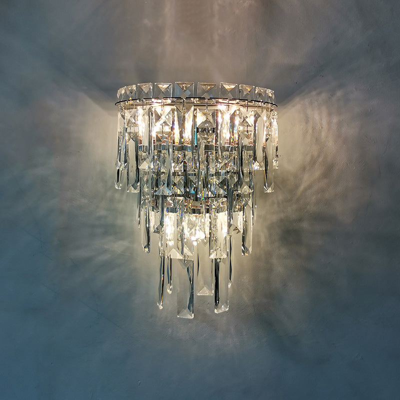 Crystal Tassel Half Living Wall Lamp