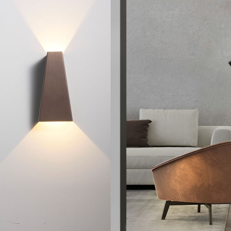 Brushed Aluminum Geometric Square Wall Lamp