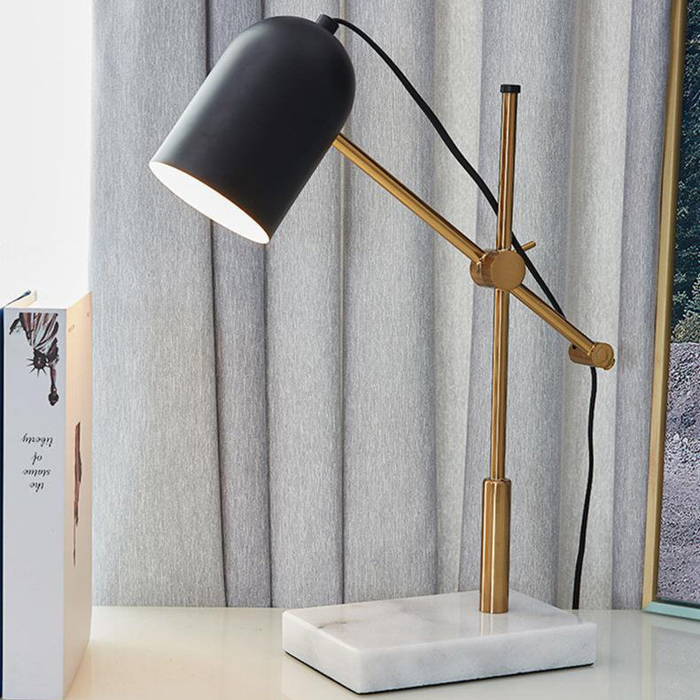 Cylinder Marble Hardware Bedroom Table Lamp