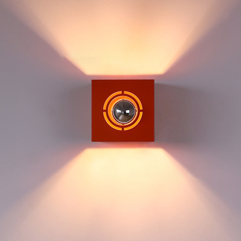 Square Iron Living Room Wall Lamp
