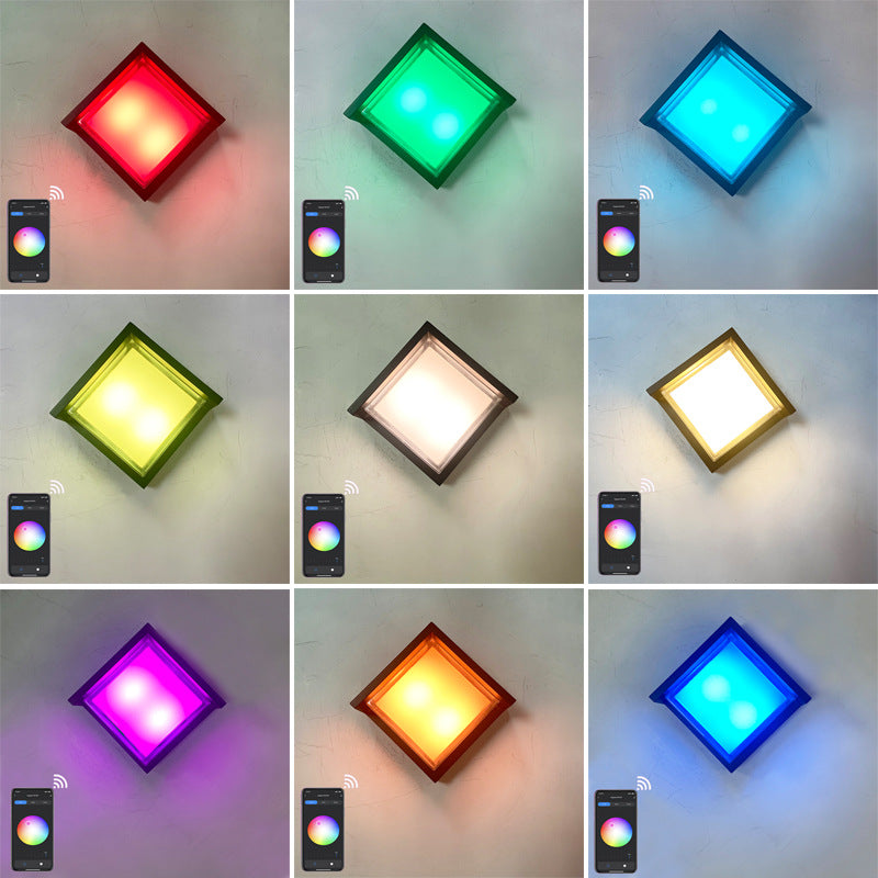 Smart Rhombus Aluminum App Outdoor Light