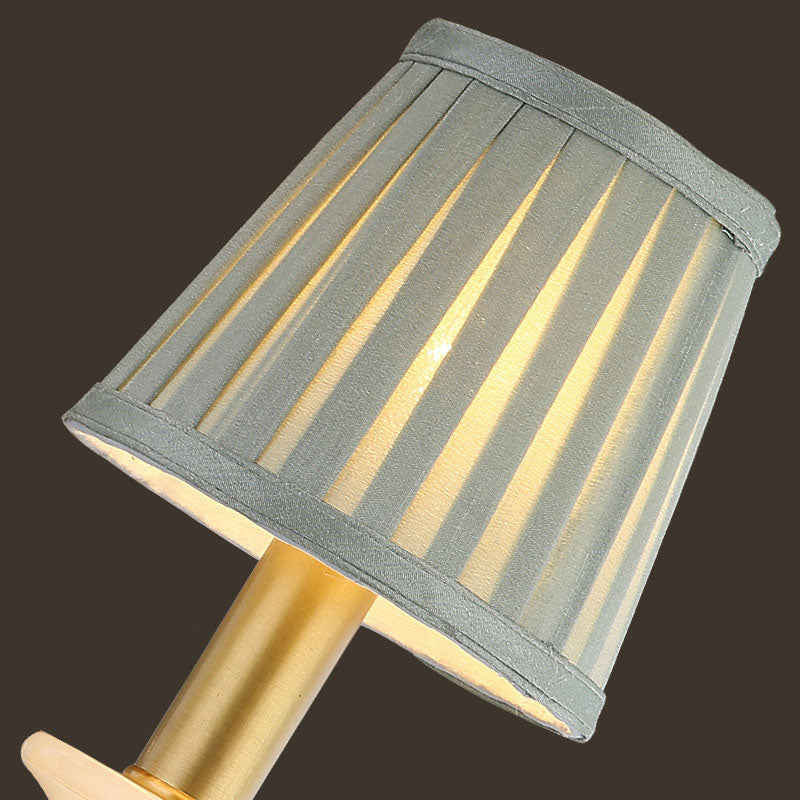 Provincial Fabric Cone Copper 2-Light Wall Lamp