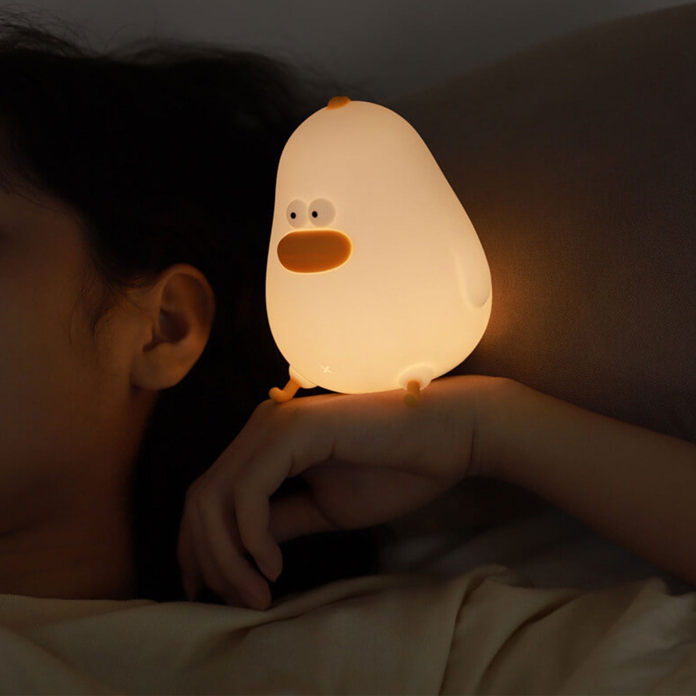 Cartoon Silicone Chick Night Table Lamp