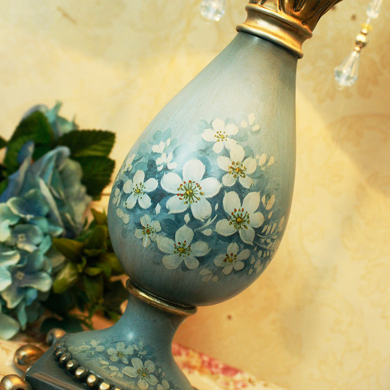 Stained Resin Fabric Flower Floor Lamp